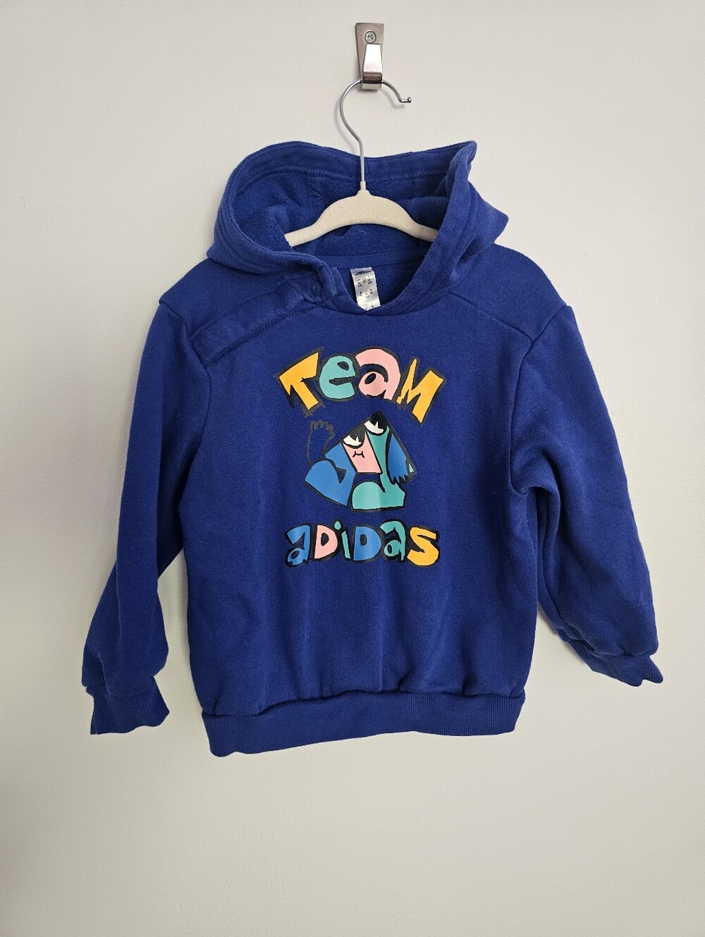 🧸2/20$ Adidas Kids Blue Hoodie Size 2T Team Adidas Toddler Baby Sweater